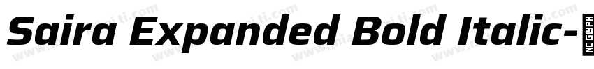 Saira Expanded Bold Italic字体转换